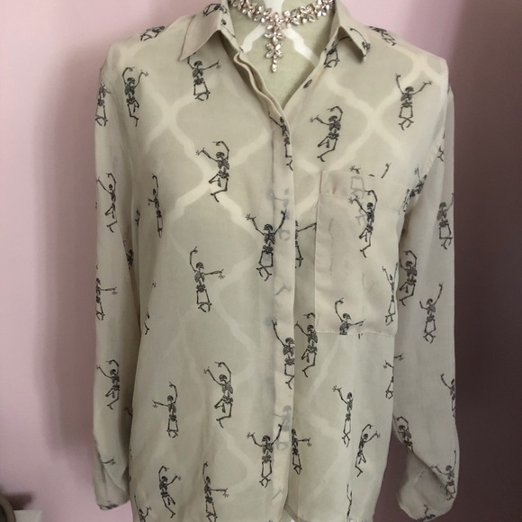 Garage | Tops | Dancing Skeleton Button 